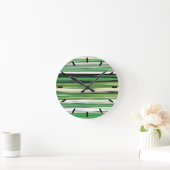 Horloge Ronde Abstrait n° 2 : Flou vert (Maison)
