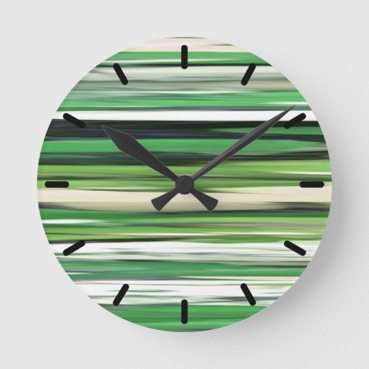 Horloge Ronde Abstrait n° 2 : Flou vert (Recto)