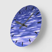 Horloge Ronde Abstrait n° 3 : Bleu (Angle)