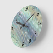 Horloge Ronde Abstrait Pastel Doux (Angle)