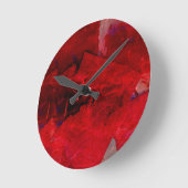 Horloge Ronde Abstrait rouge (Angle)