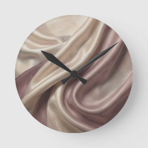 Horloge Ronde Abstrait soyeux élégant et fluide