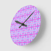 Horloge Ronde Abstrait surf Hot rose violet (Angle)