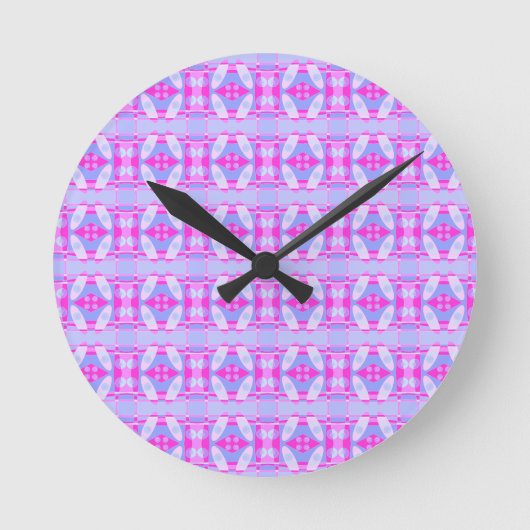 Horloge Ronde Abstrait surf Hot rose violet (Recto)