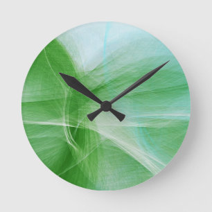 Horloge Ronde Abstrait Vert