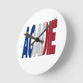 Horloge Ronde Acadia flag (Angle)