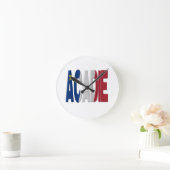 Horloge Ronde Acadia flag (Maison)