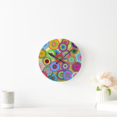 Horloge Ronde Accessoire d'impression de tendance psychadelique (Maison)