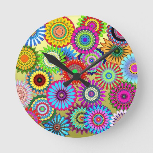 Horloge Ronde Accessoire d'impression de tendance psychadelique (Recto)