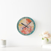 Horloge Ronde Acrylic Wall Clock Art Nouveau Alphonse Mucha 27 (Maison)