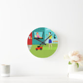 Horloge ronde acrylique rétro samedi matin (Maison)