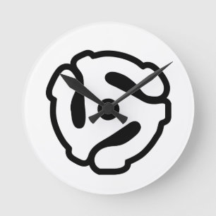 Horloge Ronde Adaptateur vinyle de 7 pouces 45 tr/min insérez l'