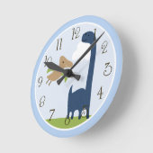 Horloge Ronde Adorable Dinosaur (Angle)