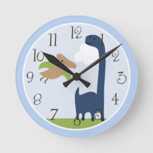 Horloge Ronde Adorable Dinosaur