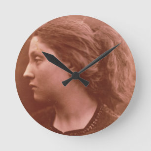 Horloge Ronde Adriana (photo de sépia)