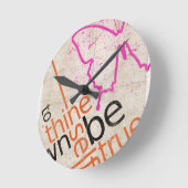 Horloge Ronde Affiche motivationnelle (Angle)