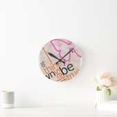 Horloge Ronde Affiche motivationnelle (Maison)