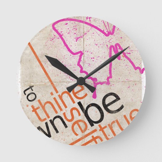 Horloge Ronde Affiche motivationnelle (Recto)