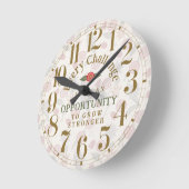 Horloge Ronde Affirmation « Devenir plus fort » (Angle)