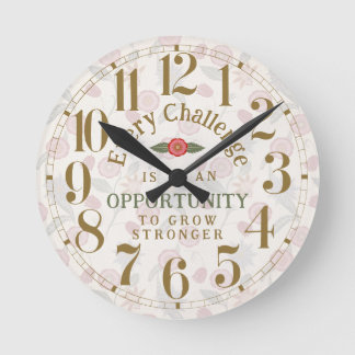 Horloge Ronde Affirmation « Devenir plus fort »
