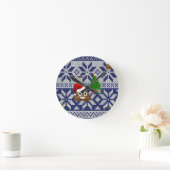 Horloge Ronde affreux pull-over de Noël émoji (Maison)