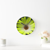 Horloge Ronde African Daisy Fluorescent Yellow Wall Clock (Maison)