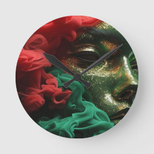 Horloge Ronde Afro goddess