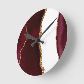 Horloge Ronde Agate liede vin et or (Angle)