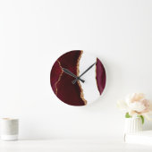 Horloge Ronde Agate liede vin et or (Maison)