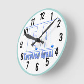 HORLOGE RONDE AGENT ENROULÉ EA LOGO1 (Angle)