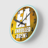HORLOGE RONDE AGENT INSCRIT AU LOGO EA (Angle)