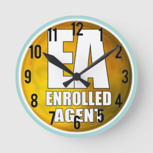 HORLOGE RONDE AGENT INSCRIT AU LOGO EA