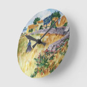Horloge Ronde Agritourisme de Provence dans le style de Van Gogh (Angle)