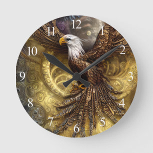 Horloge Ronde Aigle de charme à vapeur Whimsical