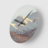 Horloge Ronde Aigle d'hiver (Angle)