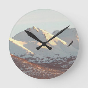 Horloge Ronde Aigle d'hiver