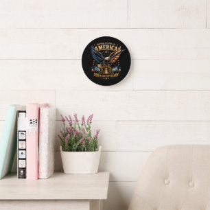Horloge Ronde Aigle du 250e anniversaire des États-Unis d'Amériq