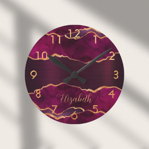 Horloge Ronde Aigle en or violet de Bourgogne nom