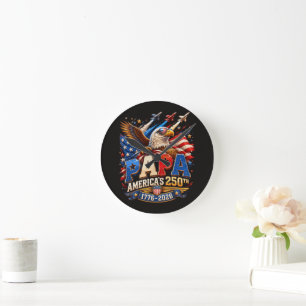 Horloge Ronde Aigle patriotique Jets America 250e