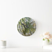 Horloge Ronde Aiguilles de pin recouvert de glace Botanique hive (Maison)