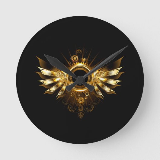 Horloge Ronde Ailes de Steampunk (Recto)