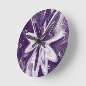 Horloge Ronde ailes papillon (Angle)