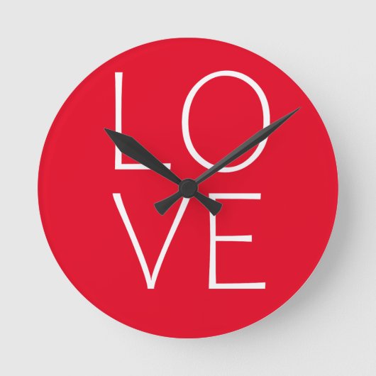 Horloge Ronde Aimer la conception du texte (Recto)