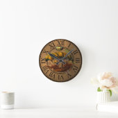Horloge ronde Air boat steampunk (Maison)