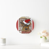 HORLOGE RONDE AIREDALE DE NOËL (Maison)