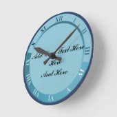 HORLOGE RONDE AJOUTER DU TEXTE ICI (Angle)