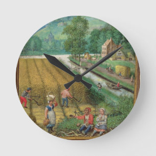 Horloge Ronde Ajoutez 18855 septembre : moisson, labourant et
