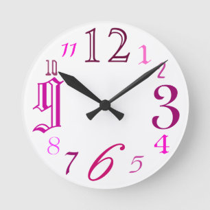 Horloge Ronde Aléatoire (rose)