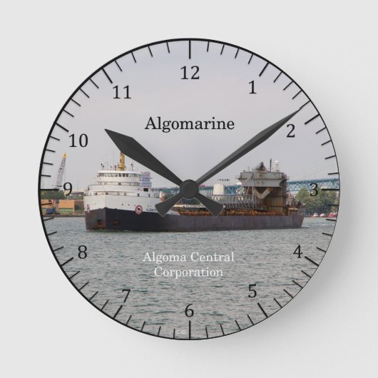 Horloge Ronde Algomarine clock (Recto)