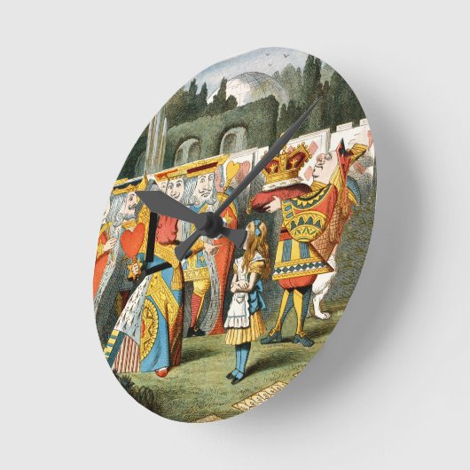 Horloge Ronde Alice à Wonderland (Angle)